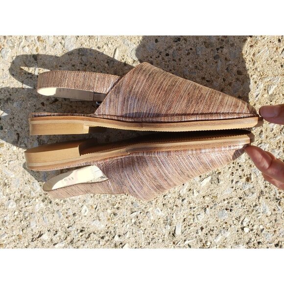 Amalfi Gelso Leather Sling Flats nwot size 6.5 - Picture 11 of 13